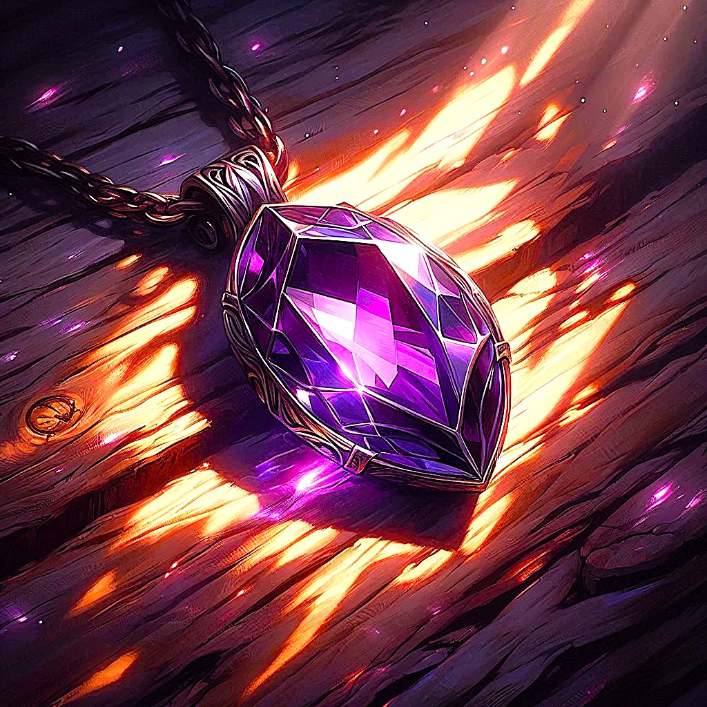 amulette pendentif en améthyste